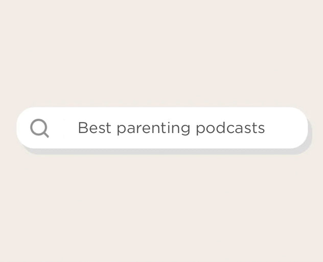 Search bar with Best parenting podcast text 