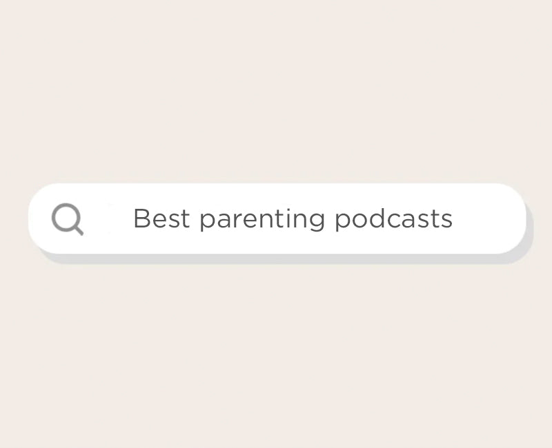 Search bar with Best parenting podcast text 