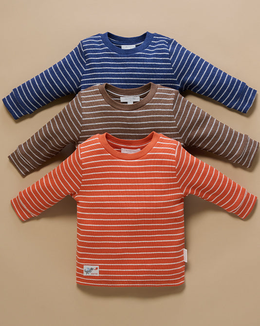 3 striped long sleeve tops