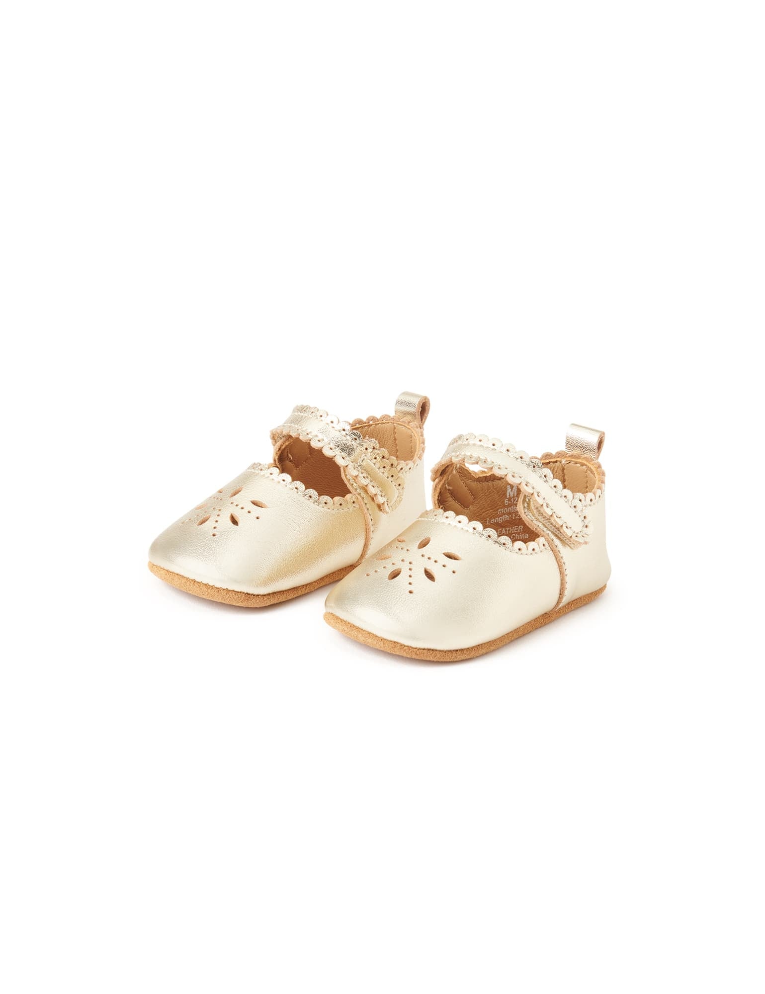 Leather Eyelet Mary Janes – Purebaby