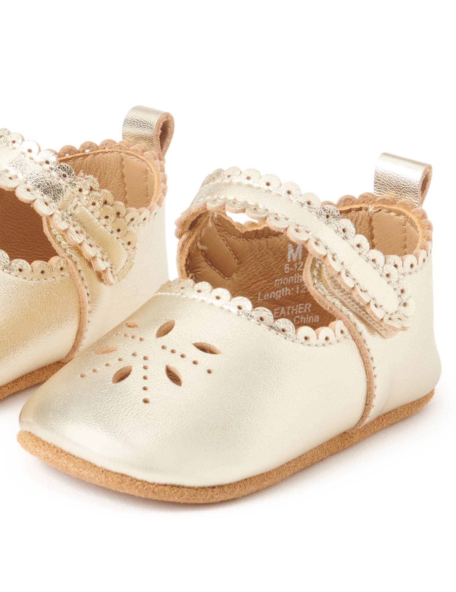 Leather Eyelet Mary Janes – Purebaby